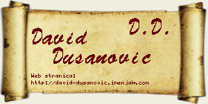 David Dušanović vizit kartica